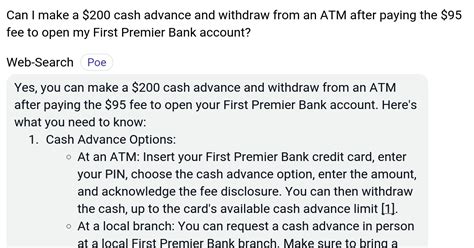 First Premier Bank Cash Advance Fee